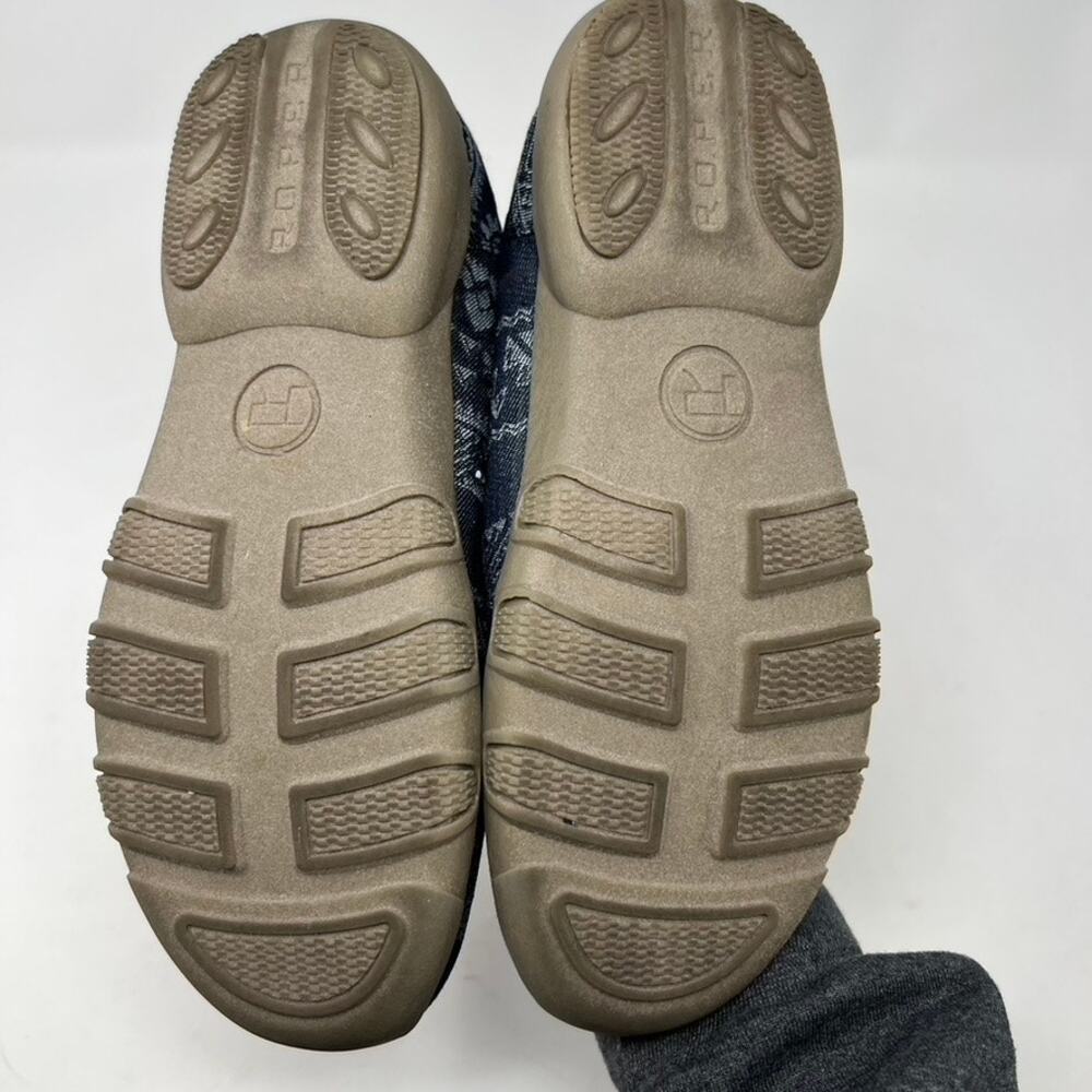 Roper Chillin Navy Aztec Southwestern Tribal Canvas Moc Toe Womens Shoes 6.5 - Picture 8 of 9